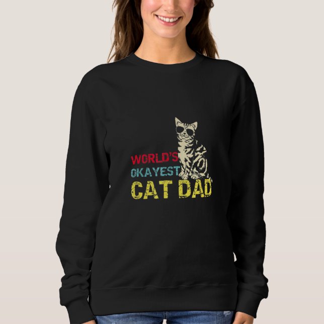 Grüne Augen der braunen Katze 1 Sweatshirt (Vorderseite)