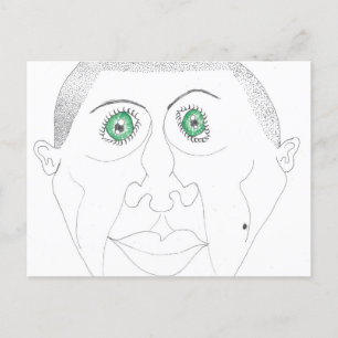 Grüne Augen Feiertagspostkarte