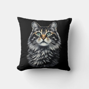 Grüne Augkatze Kissen