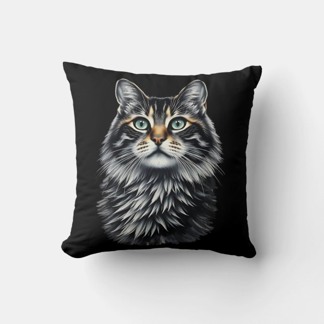 Grüne Augkatze Kissen (Vorderseite)