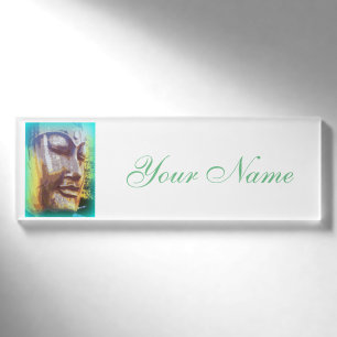 grüne Aura Buddha Namenschild