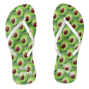 Grüne Avocado-Strandflipflops für Vegetarier Flip Flops