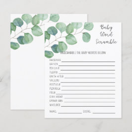 Grüne - Baby Word Scramble | Baby Showspiel