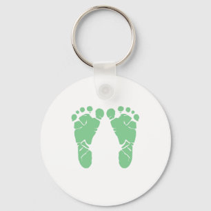 Grüne Babyabdrücke Schlüsselanhänger