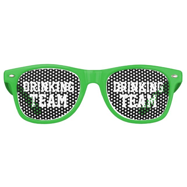 Grüne Bachelor-Party-Schattierungen Trinkgelage Sonnenbrille (Vorderseite)
