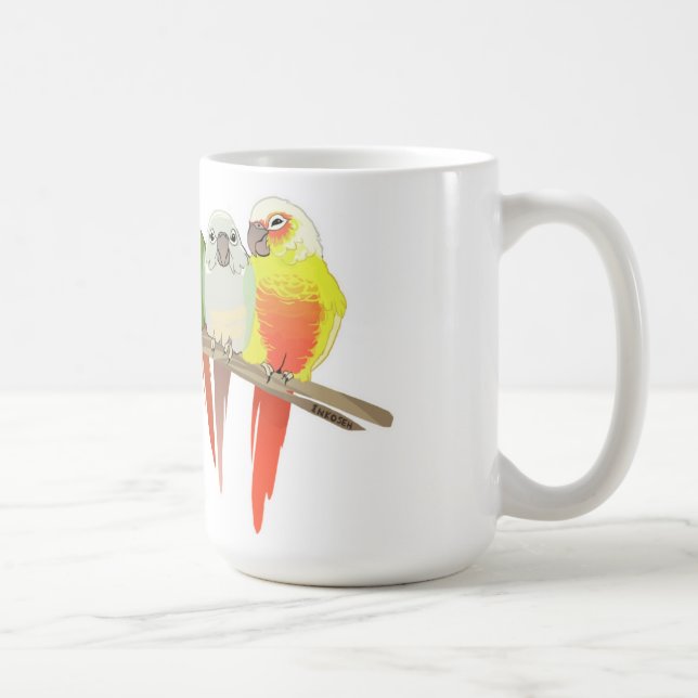 Grüne Backe Conure Kaffeetasse (Rechts)