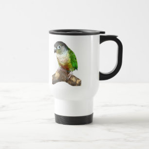 Grüne Backe Conure Reisebecher