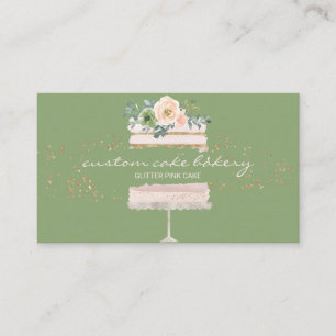 Grüne Backkuchen Konditorpatisserie Visitenkarte