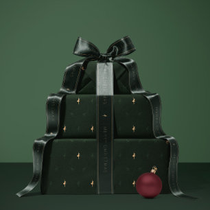 Grüne Ballerina und Rentier-Geschenkpapier Geschenkpapier