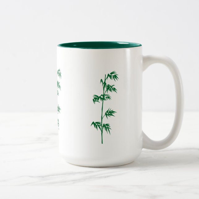 Grüne BambusTasse Zweifarbige Tasse (Rechts)