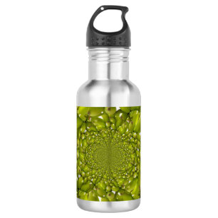 Grüne Banane Kaleidoskop Kunst Druck/Grafik Trinkflasche