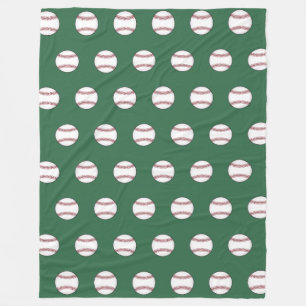 Grüne Baseball-Fleece-Decke Fleecedecke