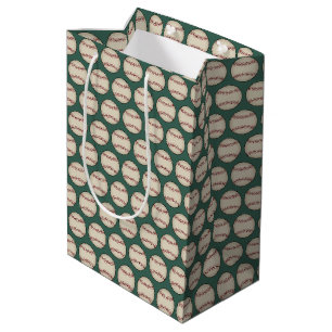 Grüne Baseball-Geschenktasche Mittlere Geschenktüte