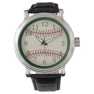 Grüne Baseball-Uhr Armbanduhr