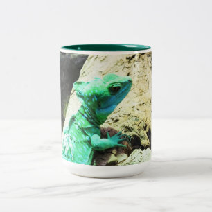 Grüne Basiliskeidechse Zweifarbige Tasse