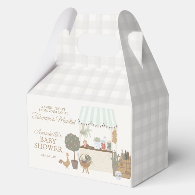 Grüne Bauern Markt Frische Babydusche Geschenkschachtel (Vorderseite)