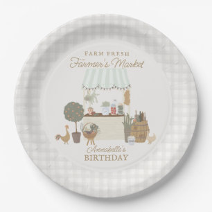 Grüne Bauern Marktwirtschaft Fresh Birthday Party Pappteller