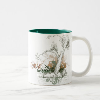 Grüne Baum-Tasse Iowas Zweifarbige Tasse