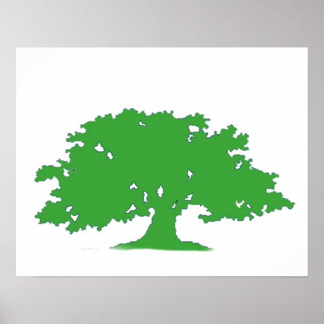 Grüne Bäume Poster (Vorne)
