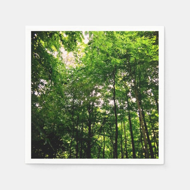 Grüne Bäume Serviette (Vorderseite)
