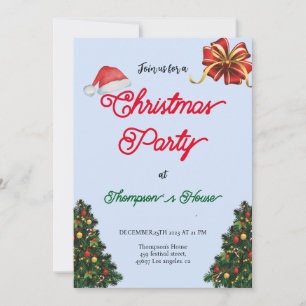 Grüne Bäume Typografie Weihnachtsfeier Feiertagskarte