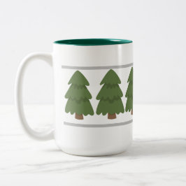 Grüne Bäume Zweifarbige Tasse