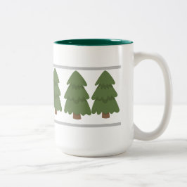 Grüne Bäume Zweifarbige Tasse