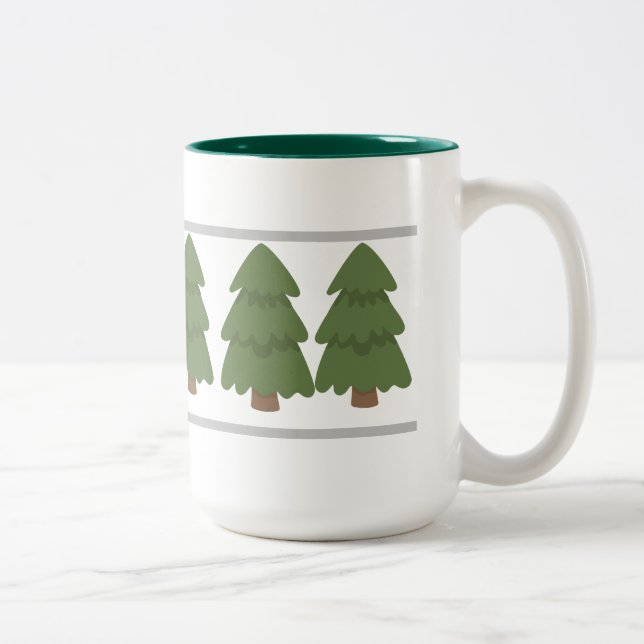Grüne Bäume Zweifarbige Tasse (Rechts)