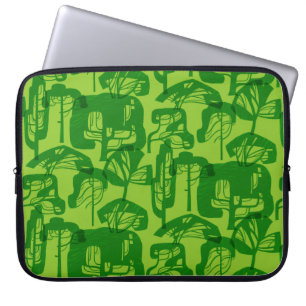 Grüne Baumstruktur Laptopschutzhülle