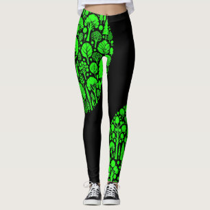 Grüne Baumwälder Leggings
