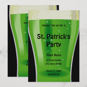 Grüne Beer St. Patrick's Day Party Einladung
