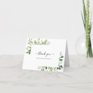 Grüne Beerdigung Gedenk Hochzeit Dusche Gefaltet Dankeskarte