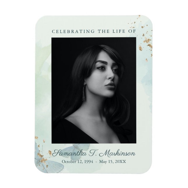 Grüne Beerdigungsleistungen für Schmetterlinge Magnet (Vertikal)