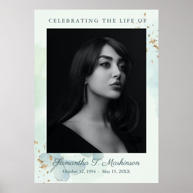 Grüne Beerdigungsleistungen für Schmetterlinge Poster (Vorne)