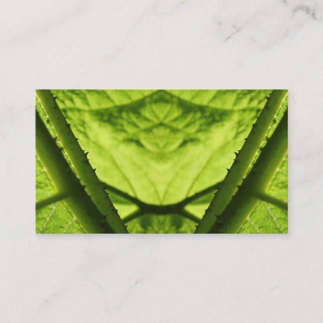 Grüne belaubte Digital Art. Visitenkarte (Vorderseite)