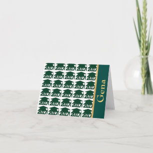 Grüne benutzerdefinierte Klasse von Notecards für  Dankeskarte