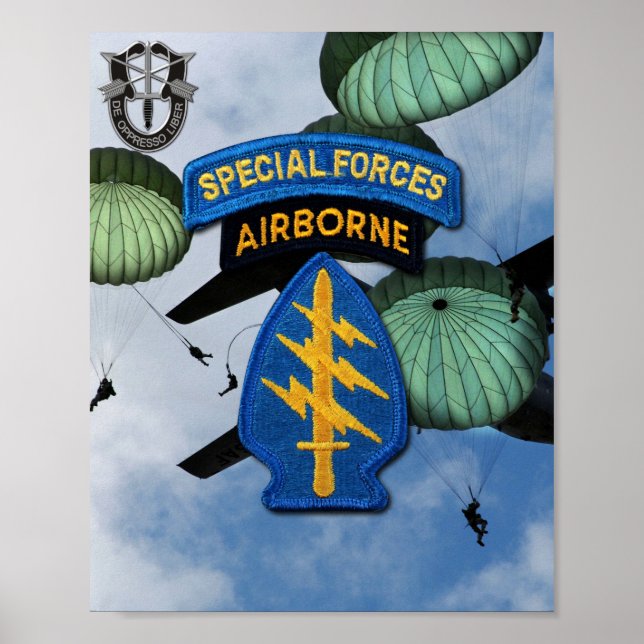 Grüne Berets Veteranen der Spezialkräfte Poster (Vorne)