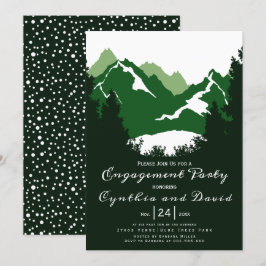 Grüne Berge, Konifers Hochzeitsfeier Einladung