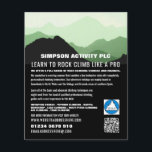 Grüne Berglandschaft, Wandern & Klettern Werbung Flyer<br><div class="desc">Grüne Berglandschaft,  Wander- und Kletterwerbung Flyer beim Business Card Store.</div>