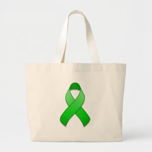 Grüne Bewusstseins-Band-Tasche Jumbo Stoffbeutel