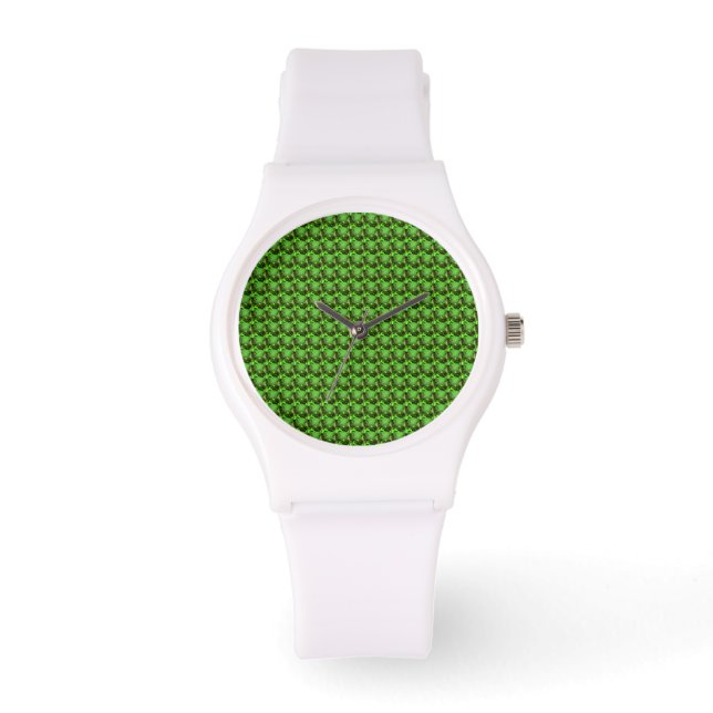Grüne Bienenstock Armbanduhr (Vorderseite)