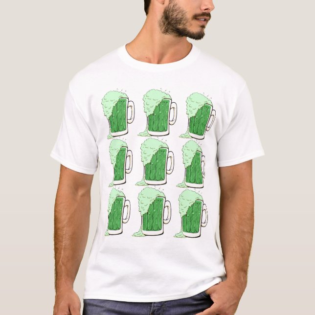 Grüne Bier hier für Bier T-Shirt (Vorderseite)