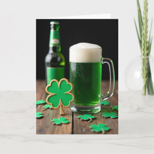 Grüne Bier St. Patrick's Day Karte