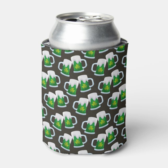 Grüne Biere und Kleeblätter Dosenkühler (Kanne Vorderseite)