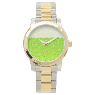 Grüne Bieruhr für den St. Patrick's Day Armbanduhr
