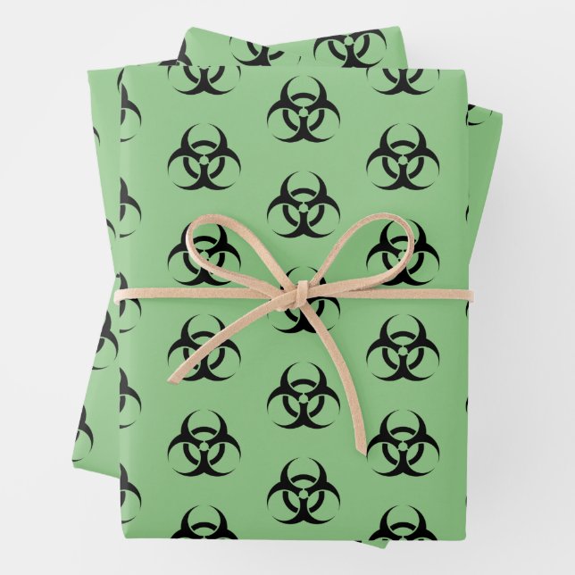 Grüne Biogefährdung Geschenkpapier Set (Beispiel)