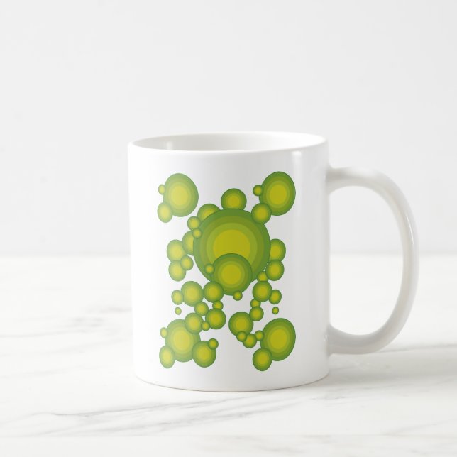 Grüne Blasen Kaffeetasse (Rechts)