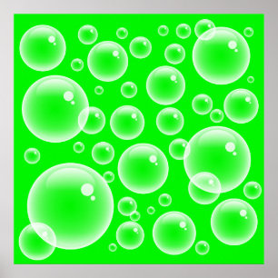 Grüne Blasen Poster