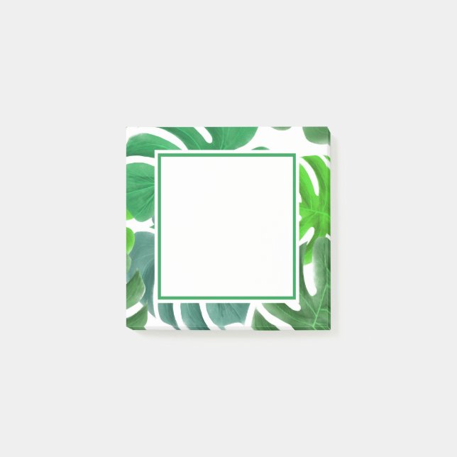 Grüne Blatt-Post-It Post-it Klebezettel (Vorderseite)