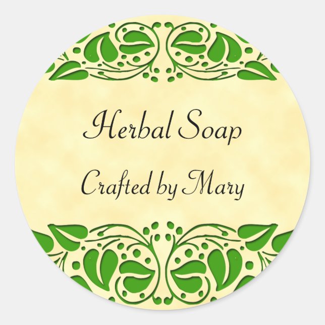 Grüne Blätter Aufkleber für das benutzerdefinierte (Vorderseite)